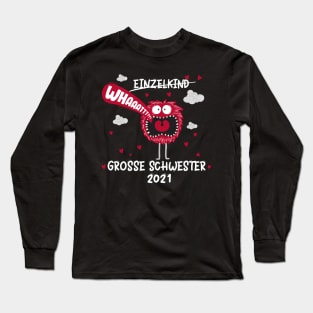 Großer Bruder 2021 lustiges Monster Schwangerschaft Long Sleeve T-Shirt